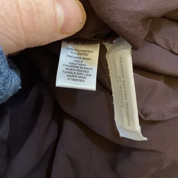 Ann Taylor Loft Blouse Women’s Size XS 1/2 Button Long Sleeve Deep Purple Sheer - Picture 10 of 10